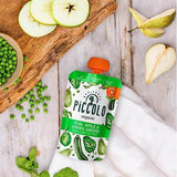 Piccolo Organic Pear, Apple &amp;amp; Spring Greens 4m+ 100g