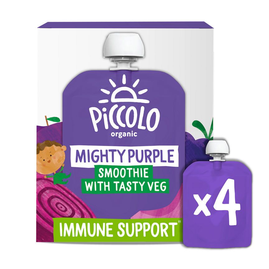 Piccolo Organic Purple &amp;amp; Go Smoothie Multipack 6 Months+ 4 x