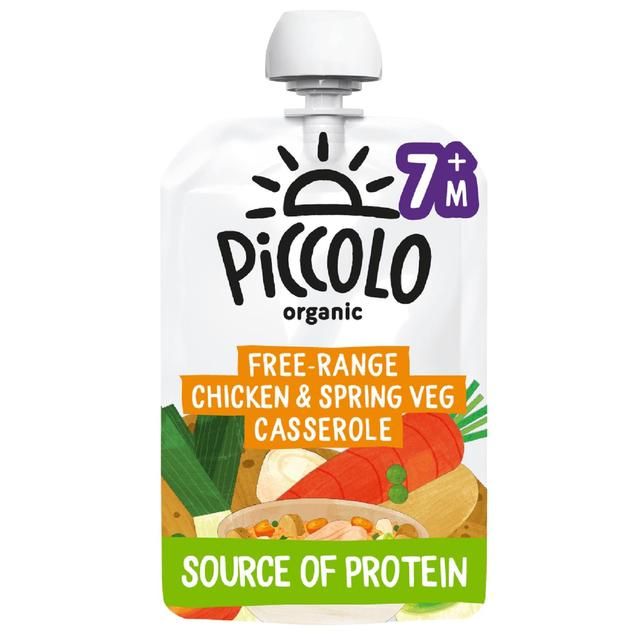Piccolo Organic Spring Vegetables &amp;amp; Chicken Casserole Pouch 7 mths+   130g