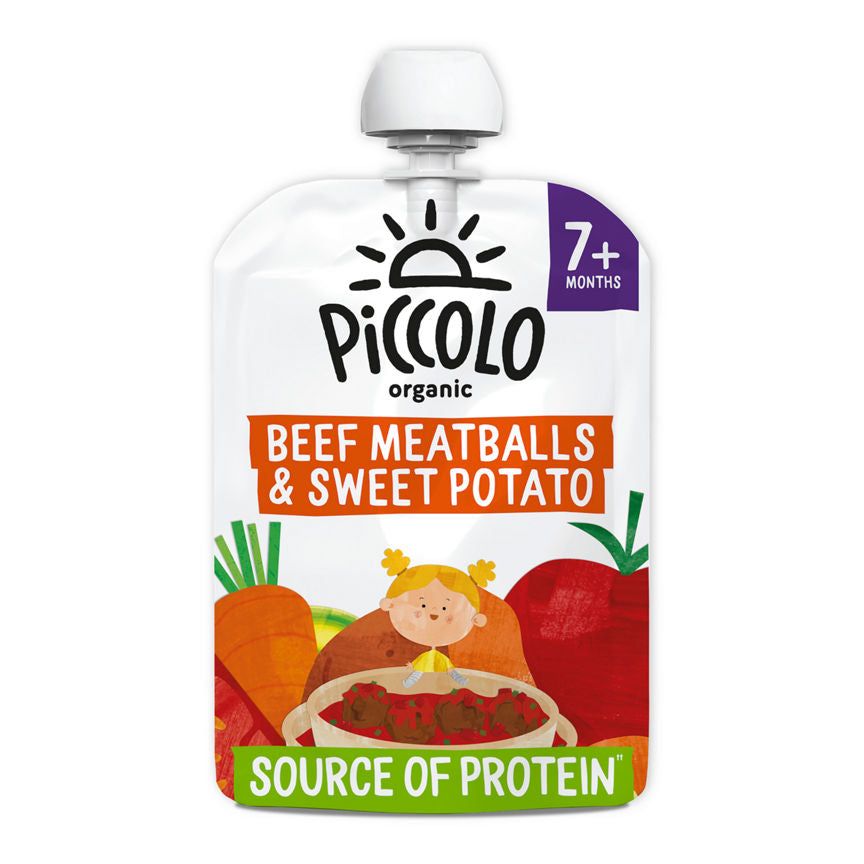Piccolo Organic Sweet Potato &amp;amp; Beef Meatballs with Tomato &amp;amp; Herbs From 7 Months+