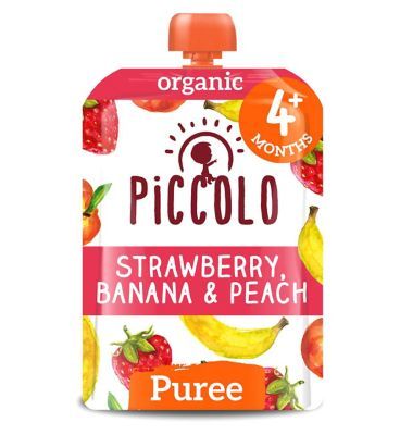 Piccolo Strawberry Banana Peach 100g