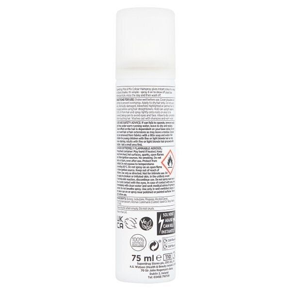 Pick &amp;amp; Mix Temporary Hair Colour Spray Black 75ml