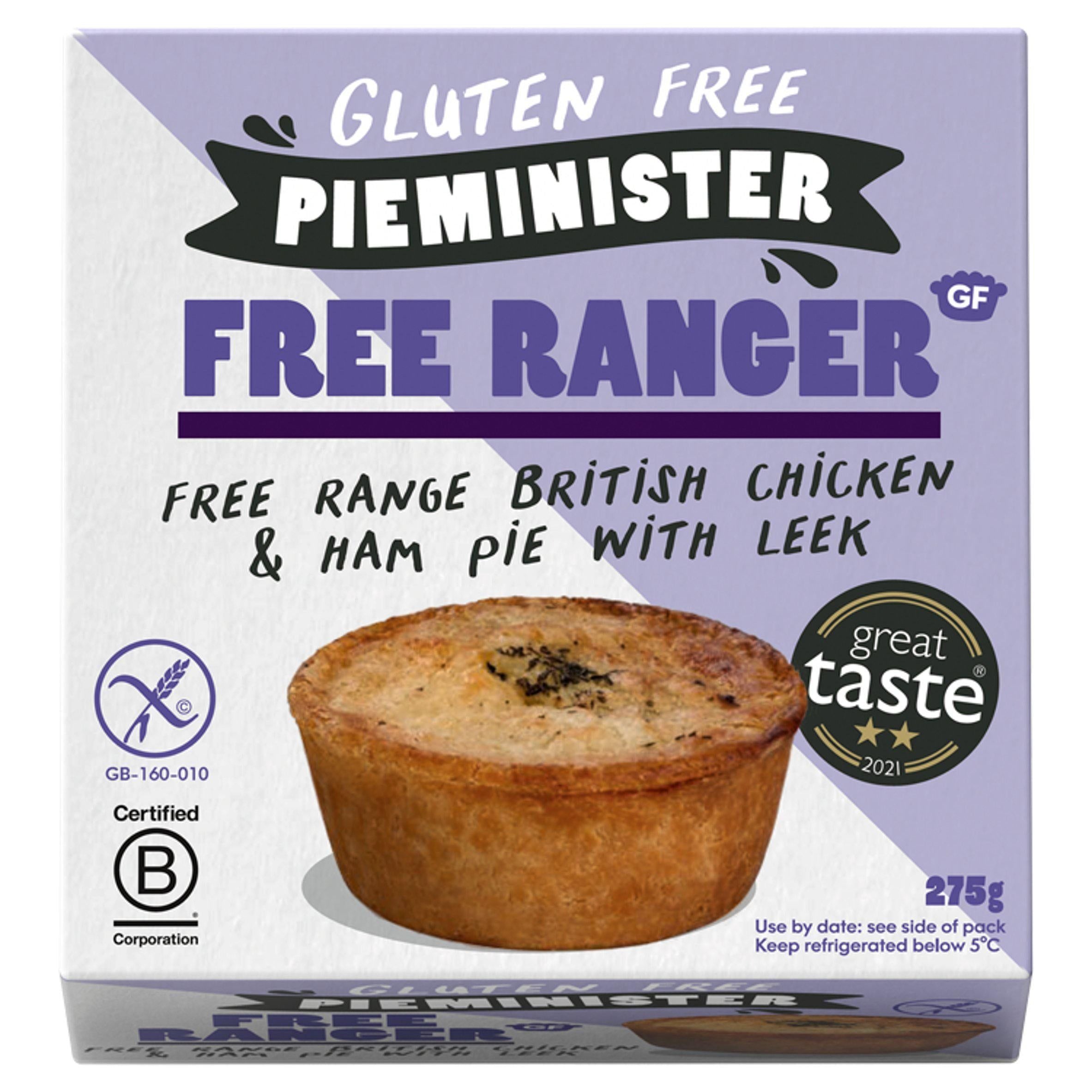 Pieminister Gluten Free Ranger Chicken, Leek, Ham &amp;amp; Thyme Pie 275g