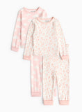 Pink Cloud &amp;amp; Floral Print Pyjama Set 2 Pack 6-9 months