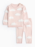 Pink Cloud Knitted Jumper &amp;amp; Leggings Set Up to 3 mths