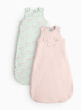 Pink &amp;amp; Green Mouse Design 2.5 Tog Sleeping Bag 2 Pack 0-6 Months