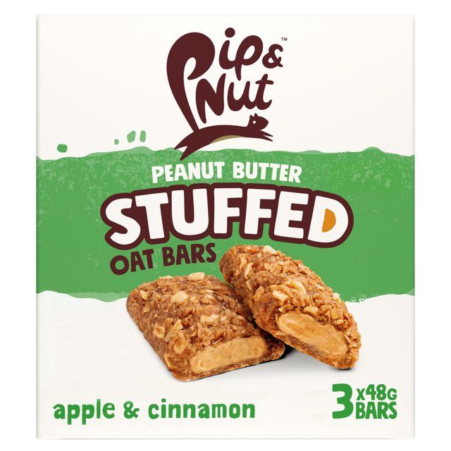 Pip &amp;amp; Nut Peanut Butter Stuffed Oat Bar Apple and Cinnamon   3 x 48g