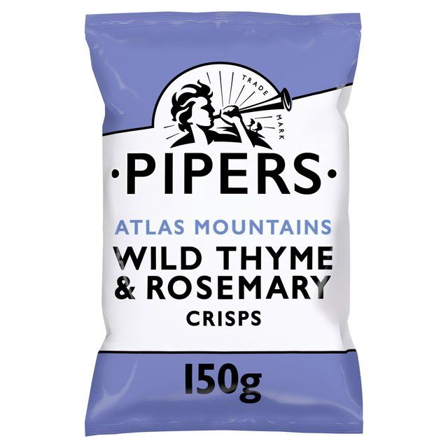 Pipers Atlas Mountains Wild Thyme &amp;amp; Rosemary Sharing Bag Crisps   150g