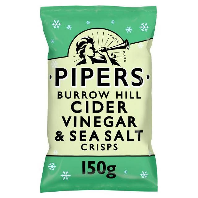 Pipers Burrow Hill Cider Vinegar &amp;amp; Sea Salt Sharing Crisps 150g