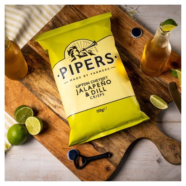 Pipers Upton Cheyney Jalapeno &amp;amp; Dill Sharing Bag Crisps   150g