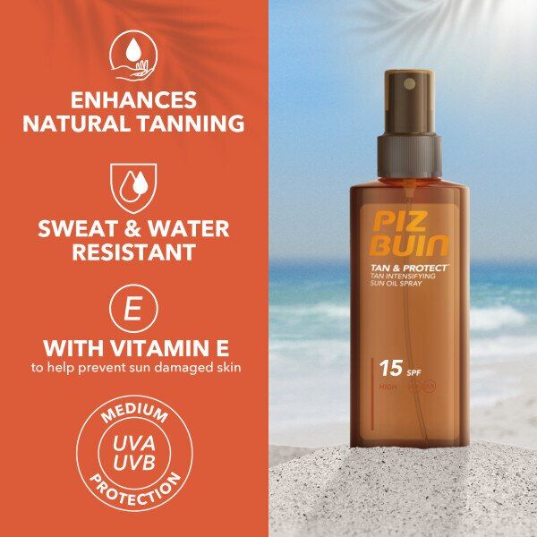 Piz Buin Tan &amp;amp; Protect Acc Oil SPF15 150ml