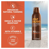 Piz Buin Tan &amp;amp; Protect SPF 15 Sunscreen Spray Tan Intensifying   150ml