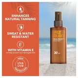 Piz Buin Tan &amp;amp; Protect SPF 30 Sunscreen Spray Tan Accelerating Oil   150ml