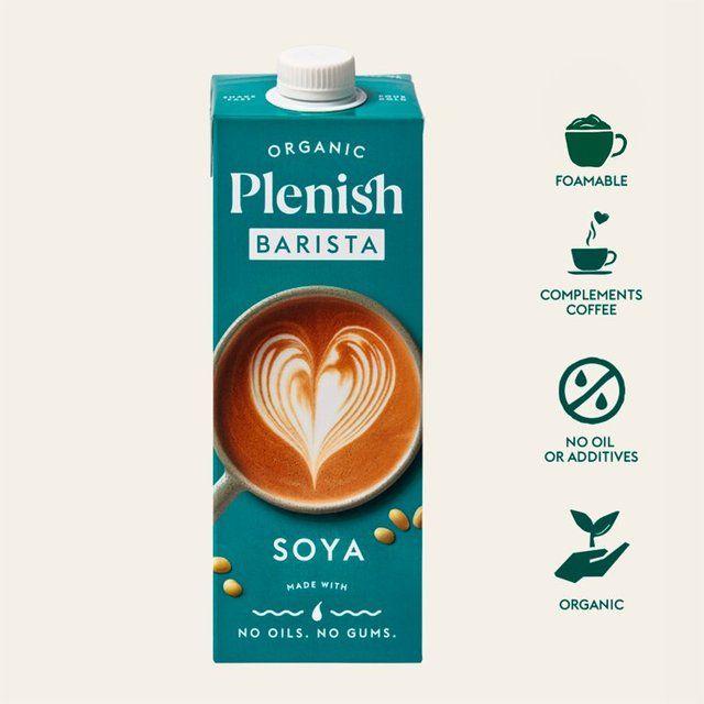 Plenish Organic Soya Barista Milk Long Life   1L
