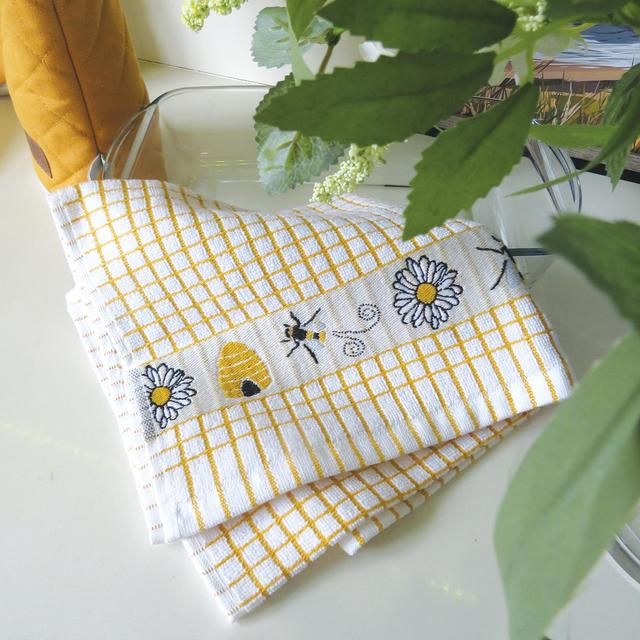 Poli-dri Jacquard  Honey Bees Tea Towel