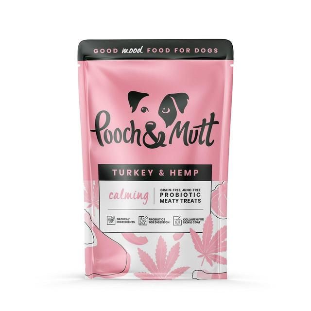 Pooch &amp;amp; Mutt Turkey and Hemp Calming Meaty Dog Treats   120g