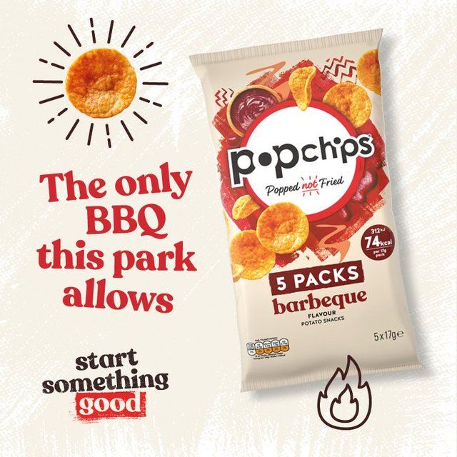 popchips Barbeque Multipack Crisps   5 per pack