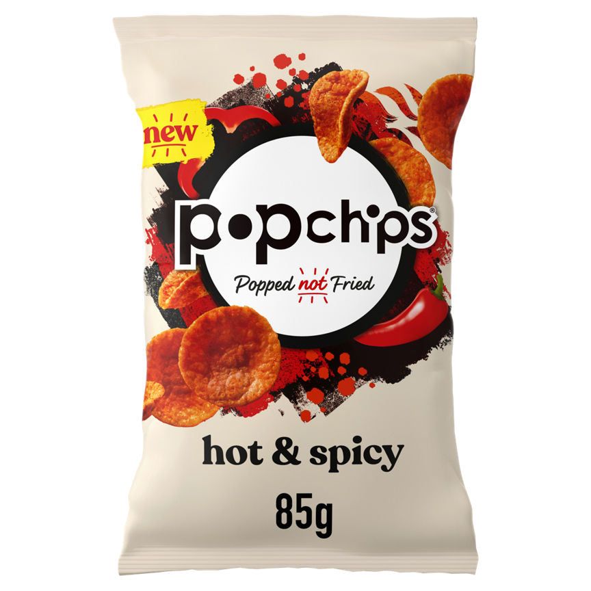 Popchips Hot &amp;amp; Spicy Flavour Potato Snacks