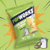 PopWorks Sour Cream &amp;amp; Onion Popped Crisps Sharing Bag   85g