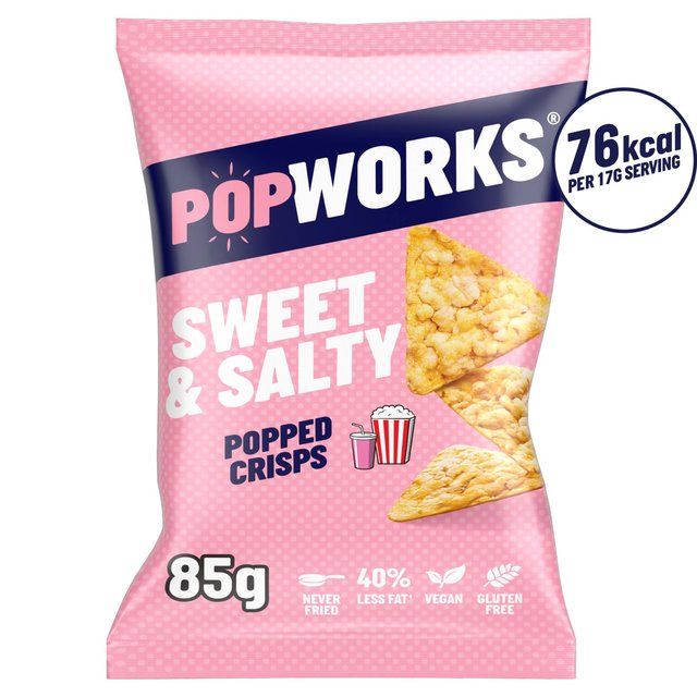 PopWorks Sweet &amp;amp; Salty Popped Crisps Sharing Bag   85g