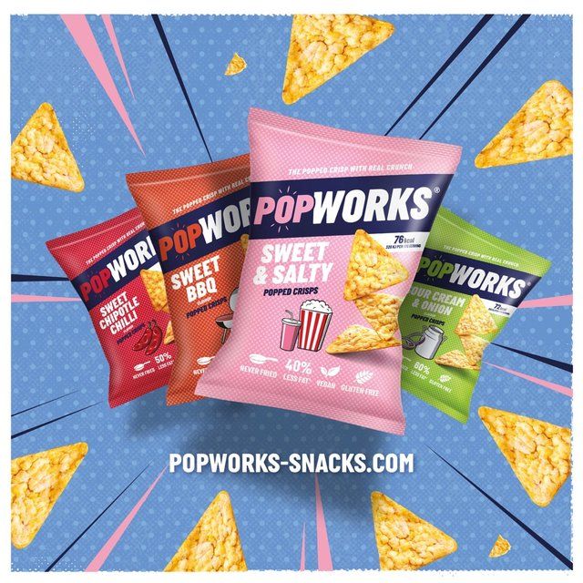 PopWorks Sweet &amp;amp; Salty Popped Crisps Sharing Bag   85g
