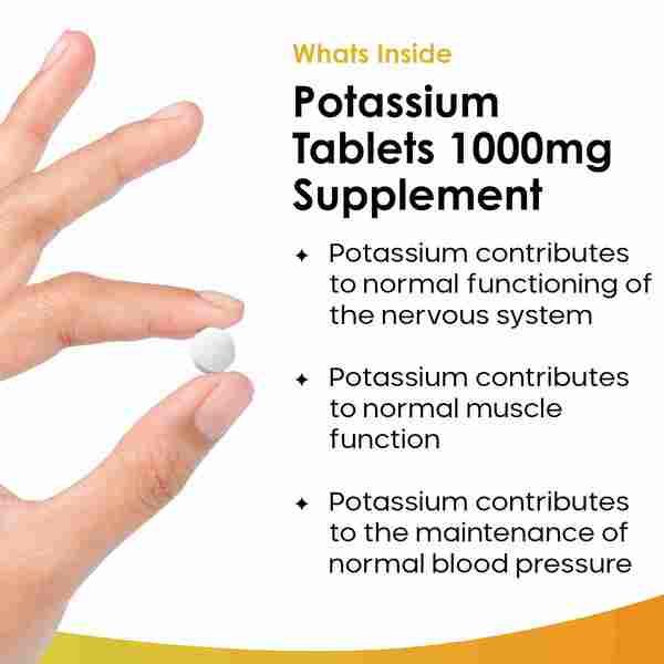 Potassium Supplements High Strength - 180 Vegan Electrolytes