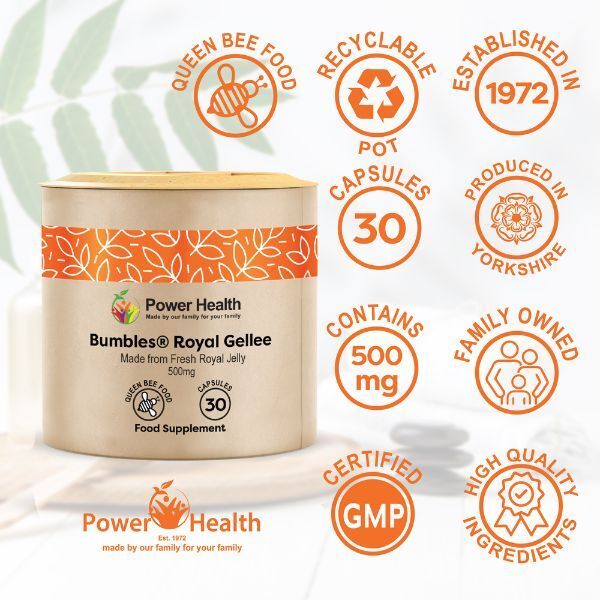 Power Health Bumbles Royal Gellee 500mg Capsules - 30s