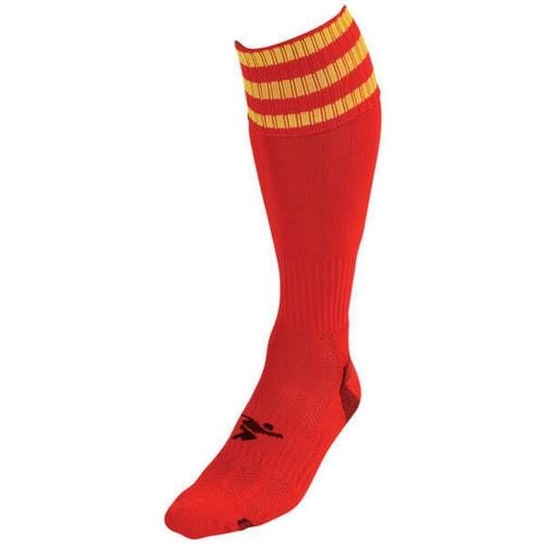 Precision Kids Pro Football Socks (3-6) Red/Yellow