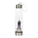Prezzybox Amethyst Calming Glass Water Bottle