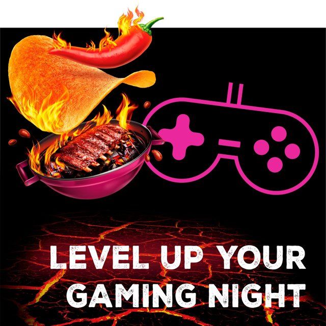 Pringles Hot Smoky BBQ Ribs Sharing Crisps   160g