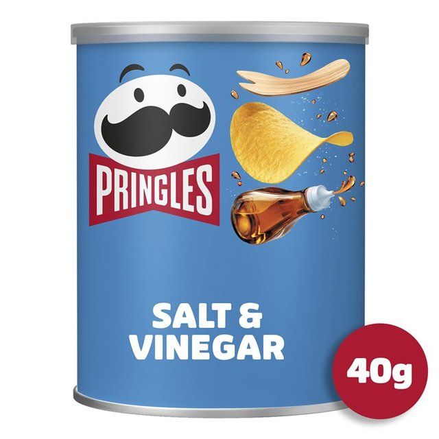Pringles Salt &amp;amp; Vinegar Crisps Can   40g