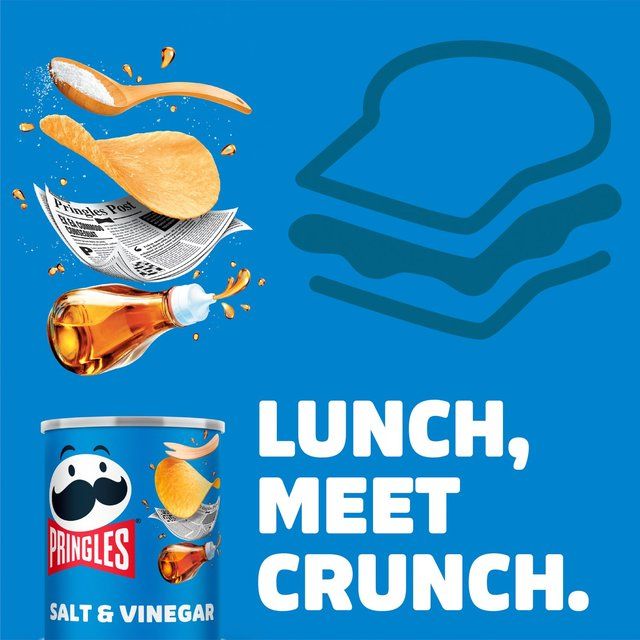 Pringles Salt &amp;amp; Vinegar Crisps Can   40g