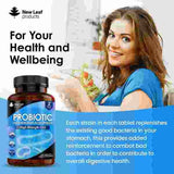 Probiotic Supplements Acidophilus Tablets - Digestive &amp;amp; Gut