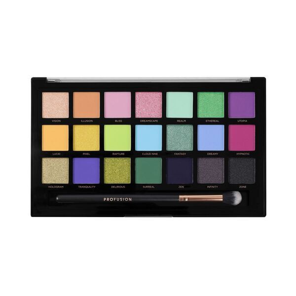 Profusion Cosmetics Dreamscape 21 Shade Palette &amp;amp; Brush