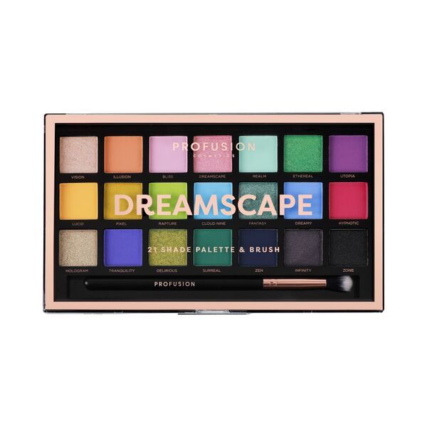 Profusion Cosmetics Dreamscape 21 Shade Palette &amp;amp; Brush