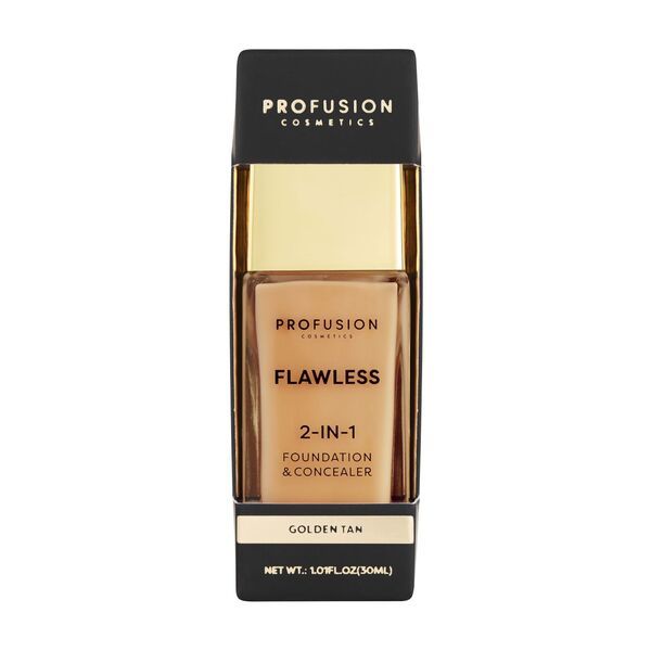 Profusion Cosmetics Flawless 2-IN-1 Foundation | Golden Tan