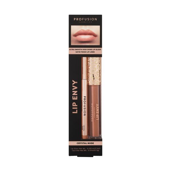 Profusion Cosmetics Lip Envy Gloss &amp;amp; Liner |Crystal Clear Crystal Nude