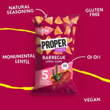 Properchips Barbecue Lentil Chips   5 per pack