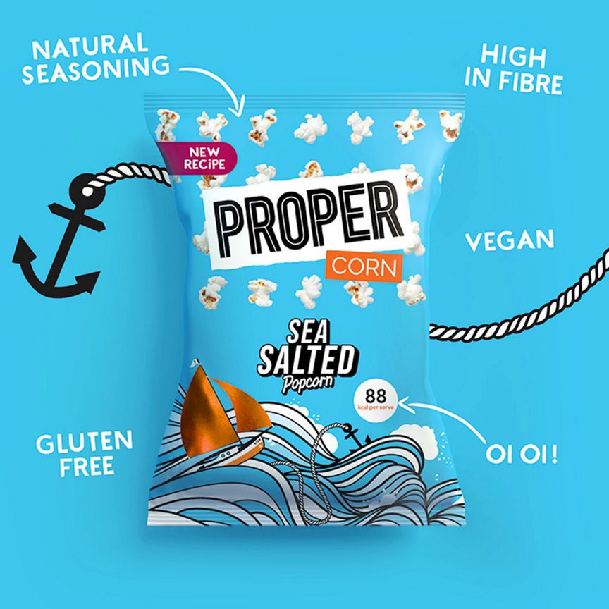 Propercorn Lightly Sea Salted Popcorn Sharing Bag