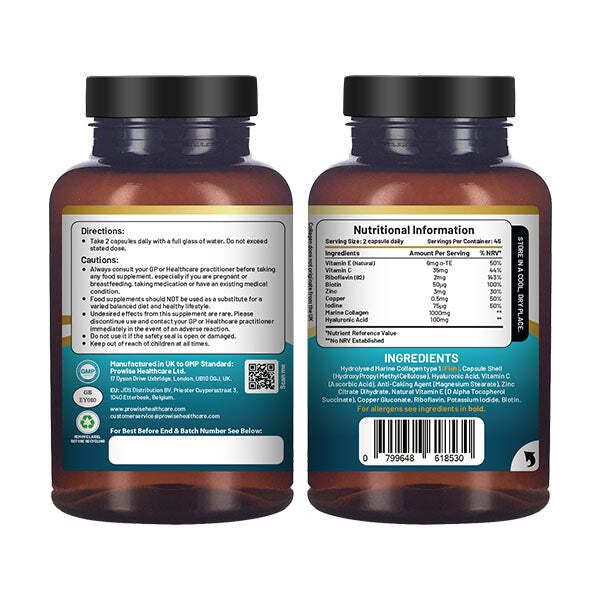 Prowise Marine Collagen with Hyaluronic Acid 1100mg  90 Caps
