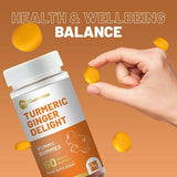 Prowise Turmeric &amp;amp; Ginger Gummies 60 Gummies Peach Flavour
