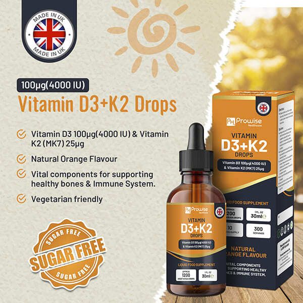Prowise Vitamin D3 4000iu + K2 MK7 25&amp;micro;g I 30 ml Drops