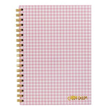 Pukka Pad - Carpe Diem B5 Spiral Hardcover Notebook Pink Check
