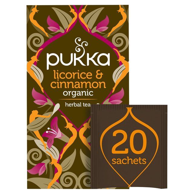 Pukka Tea Organic Licorice &amp;amp; Cinnamon Tea Bags   20 per pack
