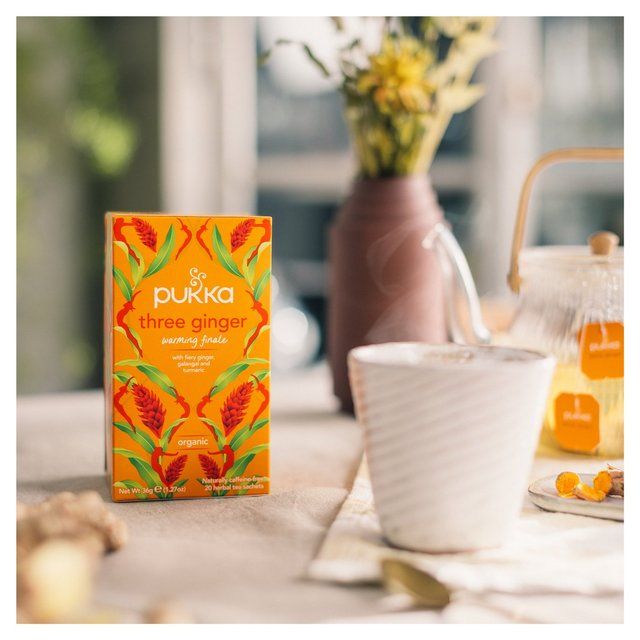 Pukka Tea Organic Three Ginger Tea Bags   20 per pack