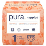 Pura 25 Nappies Size 1 Newborn 2-5 kg (4-11 lbs)