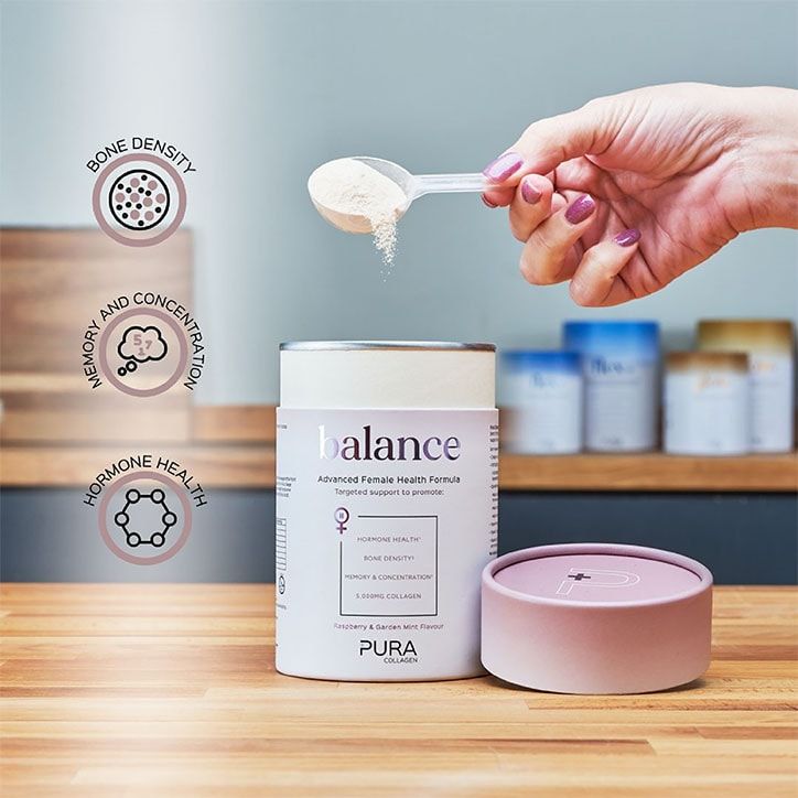 Pura Collagen Advanced Formula Raspberry &amp;amp; Garden Mint 224g