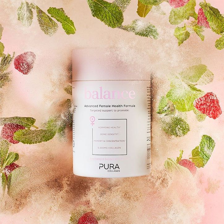 Pura Collagen Advanced Formula Raspberry &amp;amp; Garden Mint 224g