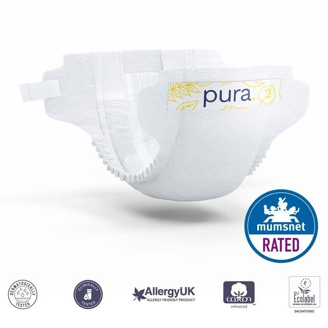 Pura Eco Nappies Size 2 (3-6kg)   4 x 38 per pack