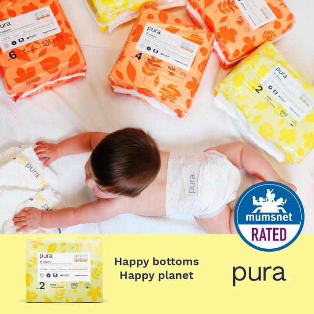 Pura Eco Nappies Size 2 (3-6kg)   4 x 38 per pack